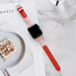 สายหนังเปลี่ยนสีแมตช์ขนาดเล็กเอว สำหรับ Apple Watch Series, 7 41mm / 6 & SE & 5 & 4 40mm / 3 & 2 & 1 38mm, 7 45mm / 6 & SE & 5 & 4 44mm / 3 & 2 & 1 42mm