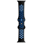 สายซิลิโคนเปลี่ยนแบบหัวเข็มขัดผีเสื้อสองสี สำหรับ Apple Watch Series, 7 41mm / 6 & SE & 5 & 4 40mm / 3 & 2 & 1 38mm, 7 45mm / 6 & SE & 5 & 4 44mm / 3 & 2 & 1 42mm