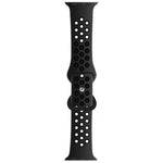 สายซิลิโคนเปลี่ยนแบบหัวเข็มขัดผีเสื้อสองสี สำหรับ Apple Watch Series, 7 41mm / 6 & SE & 5 & 4 40mm / 3 & 2 & 1 38mm, 7 45mm / 6 & SE & 5 & 4 44mm / 3 & 2 & 1 42mm