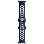 สายซิลิโคนเปลี่ยนแบบหัวเข็มขัดผีเสื้อสองสี สำหรับ Apple Watch Series, 7 41mm / 6 & SE & 5 & 4 40mm / 3 & 2 & 1 38mm, 7 45mm / 6 & SE & 5 & 4 44mm / 3 & 2 & 1 42mm