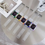 สายเปลี่ยนแบบสีตัดกันแบบบูรณาการ สำหรับ Apple Watch Series, 7 41mm / 6 & SE & 5 & 4 40mm / 3 & 2 & 1 38mm, 7 45mm / 6 & SE & 5 & 4 44mm / 3 & 2 & 1 42mm