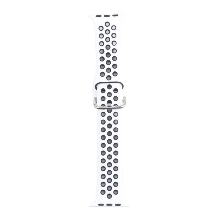 สายซิลิโคนเปลี่ยนแบบหัวเข็มขัดโลหะ สำหรับ Apple Watch Series, 7 41mm / 6 & SE & 5 & 4 40mm / 3 & 2 & 1 38mm, 7 45mm / 6 & SE & 5 & 4 44mm / 3 & 2 & 1 42mm