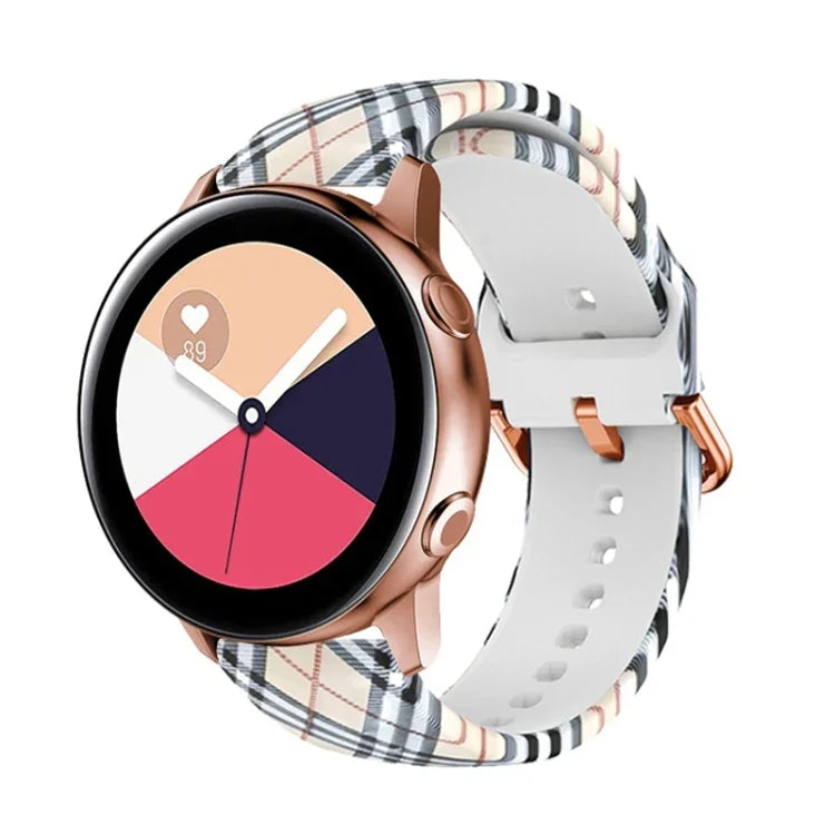 สายรัดนาฬิกาซิลิโคนพิมพ์ลายสำหรับเปลี่ยน สำหรับ Samsung Galaxy Watch 42 มม.