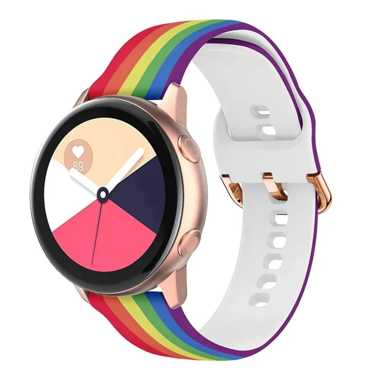 สายรัดนาฬิกาซิลิโคนพิมพ์ลายสำหรับเปลี่ยน สำหรับ Samsung Galaxy Watch 42 มม.