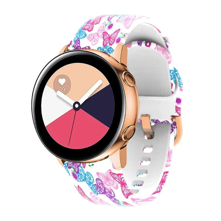 สายรัดนาฬิกาซิลิโคนพิมพ์ลายสำหรับเปลี่ยน สำหรับ Samsung Galaxy Watch 42 มม.