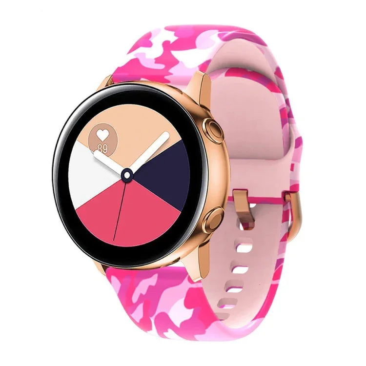 สายรัดนาฬิกาซิลิโคนพิมพ์ลายสำหรับเปลี่ยน สำหรับ Samsung Galaxy Watch 42 มม.