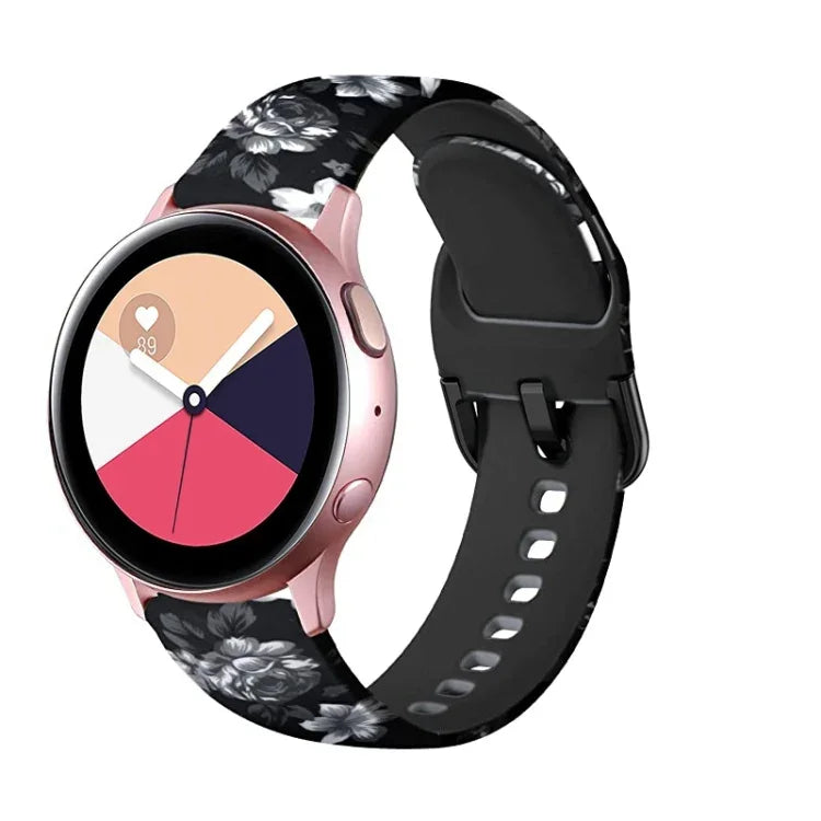 สายรัดนาฬิกาซิลิโคนพิมพ์ลายสำหรับเปลี่ยน สำหรับ Samsung Galaxy Watch 42 มม.