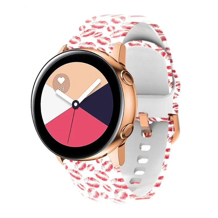 สายรัดนาฬิกาซิลิโคนพิมพ์ลายสำหรับเปลี่ยน สำหรับ Samsung Galaxy Watch 42 มม.