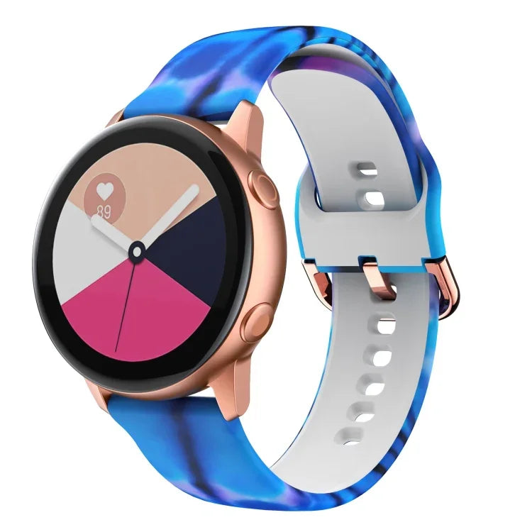 สายรัดนาฬิกาซิลิโคนพิมพ์ลายสำหรับเปลี่ยน สำหรับ Samsung Galaxy Watch 42 มม.