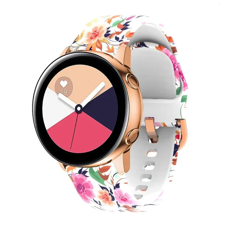 สายรัดนาฬิกาซิลิโคนพิมพ์ลายสำหรับเปลี่ยน สำหรับ Samsung Galaxy Watch 42 มม.