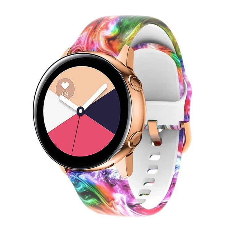 สายรัดนาฬิกาซิลิโคนพิมพ์ลายสำหรับเปลี่ยน สำหรับ Samsung Galaxy Watch 42 มม.