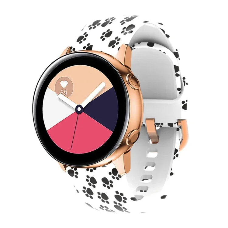 สายรัดนาฬิกาซิลิโคนพิมพ์ลายสำหรับเปลี่ยน สำหรับ Samsung Galaxy Watch 46 มม.