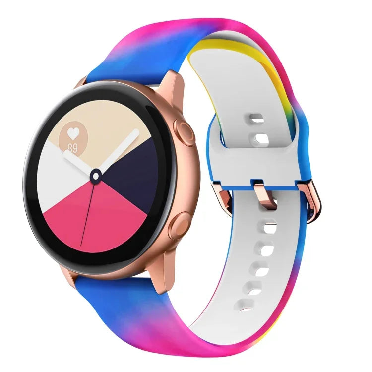 สายรัดนาฬิกาซิลิโคนพิมพ์ลายสำหรับเปลี่ยน สำหรับ Samsung Galaxy Watch 46 มม.