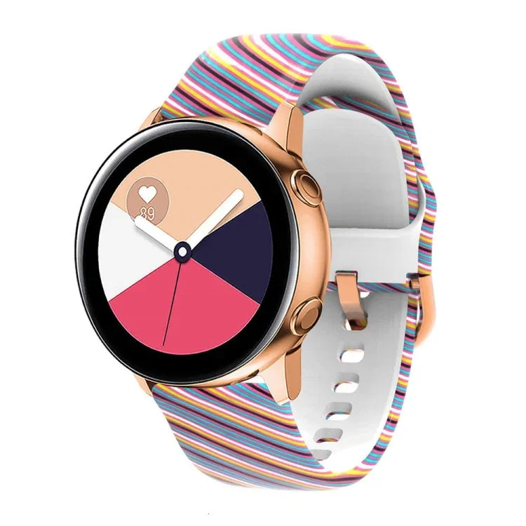 สายรัดนาฬิกาซิลิโคนพิมพ์ลายสำหรับเปลี่ยน สำหรับ Samsung Galaxy Watch 46 มม.