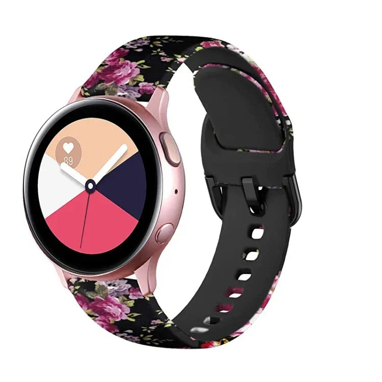 สายรัดนาฬิกาซิลิโคนพิมพ์ลายสำหรับเปลี่ยน สำหรับ Samsung Galaxy Watch 46 มม.