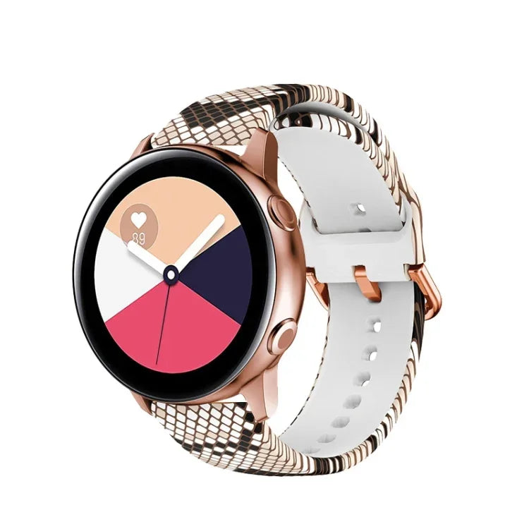สายรัดนาฬิกาซิลิโคนพิมพ์ลายสำหรับเปลี่ยน สำหรับ Samsung Galaxy Watch 46 มม.