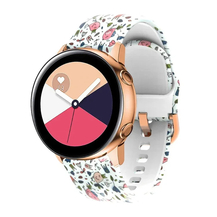 สายรัดนาฬิกาซิลิโคนพิมพ์ลายสำหรับเปลี่ยน สำหรับ Samsung Galaxy Watch 46 มม.