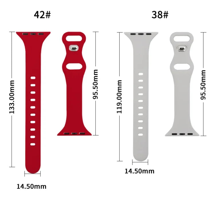 สายซิลิโคนเปลี่ยนแบบหัวเข็มขัด 8 รูปแบบกระชับ สำหรับ Apple Watch Series 7 41mm / & 6 & SE & 5 & 4 40mm, สำหรับ Apple Watch Series 7 45mm / & 6 & SE & 5 & 4 44mm