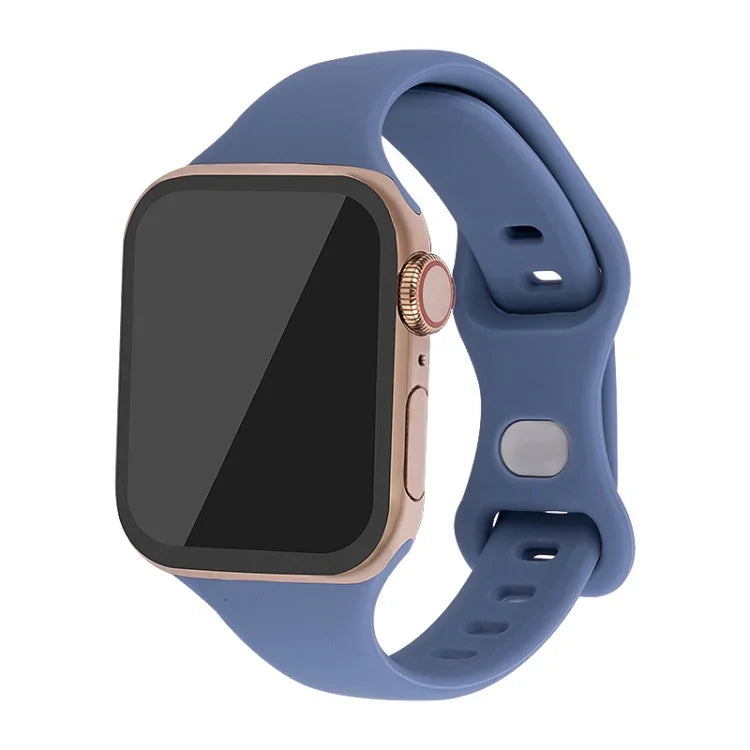 สายซิลิโคนเปลี่ยนแบบหัวเข็มขัด 8 รูปแบบกระชับ สำหรับ Apple Watch Series 7 41mm / & 6 & SE & 5 & 4 40mm, สำหรับ Apple Watch Series 7 45mm / & 6 & SE & 5 & 4 44mm