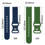 สายรัดข้อมือซิลิโคนแบบ 8 ห่วงสำหรับเปลี่ยน สำหรับนาฬิกา Amazfit Sport / Sport Watch 2S, สำหรับ Garmin Vivoactive 3