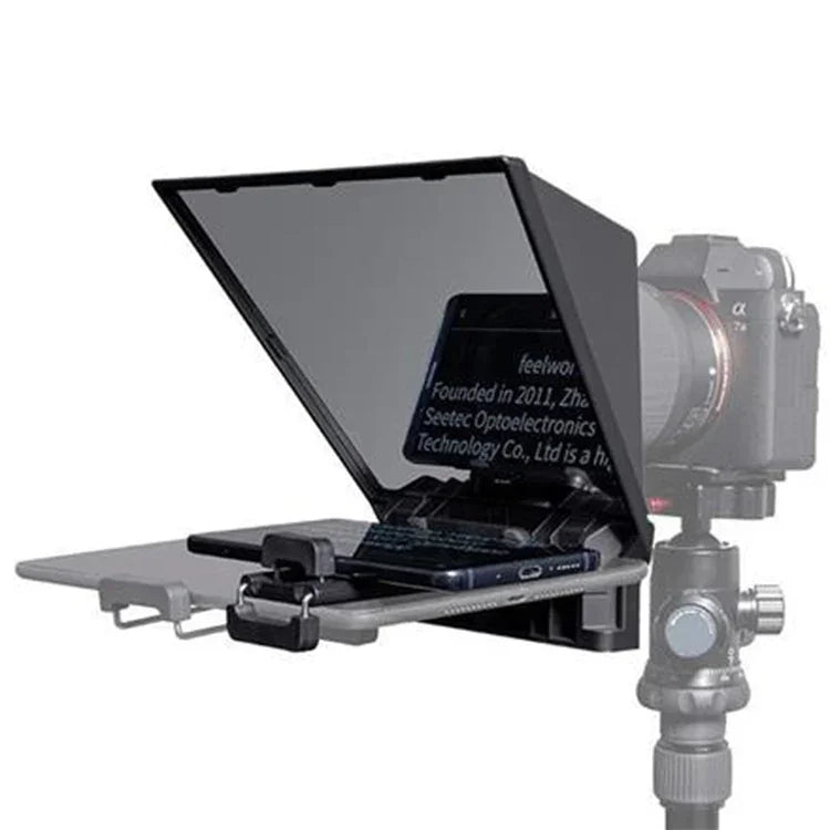 FEELWORLD TP2 โทรเลprompter แบบพกพาพร้อมรีโมทบลูทูธและแหวนอะแดปเตอร์เลนส์สำหรับกล้อง SLR, TP2