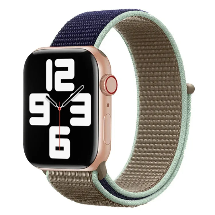 สายไนลอนสีแมตช์ สำหรับ Apple Watch Series 7 41 มม. / 6 & SE & 5 & 4 40 มม. / 3 & 2 & 1 38 มม., สำหรับ Apple Watch Series 8&7 41 มม. / SE 2&6&SE&5&4 40 มม. / 3&2&1 38 มม., สำหรับ Apple Watch Series 7 45 มม. / 6 & SE & 5 & 4 44 มม. / 3 & 2 & 1 42 มม.