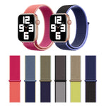 สายไนลอนสีแมตช์ สำหรับ Apple Watch Series 7 41 มม. / 6 & SE & 5 & 4 40 มม. / 3 & 2 & 1 38 มม., สำหรับ Apple Watch Series 8&7 41 มม. / SE 2&6&SE&5&4 40 มม. / 3&2&1 38 มม., สำหรับ Apple Watch Series 7 45 มม. / 6 & SE & 5 & 4 44 มม. / 3 & 2 & 1 42 มม.