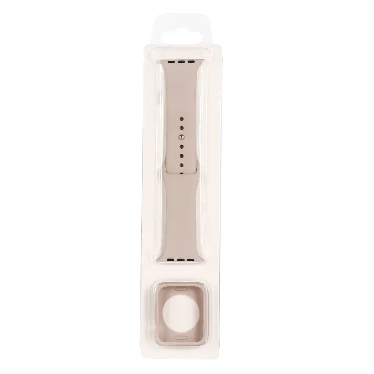 ชุดสายซิลิโคนเปลี่ยนพร้อมเคสกันรอยนาฬิกา สำหรับ Apple Watch Series 3 & 2 & 1 38mm, สำหรับ Apple Watch Series 3 & 2 & 1 42mm