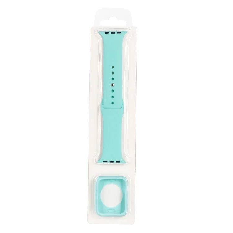 ชุดสายซิลิโคนเปลี่ยนพร้อมเคสกันรอยนาฬิกา สำหรับ Apple Watch Series 3 & 2 & 1 38mm, สำหรับ Apple Watch Series 3 & 2 & 1 42mm