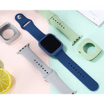ชุดสายซิลิโคนเปลี่ยนพร้อมเคสกันรอยนาฬิกา สำหรับ Apple Watch Series 3 & 2 & 1 38mm, สำหรับ Apple Watch Series 3 & 2 & 1 42mm