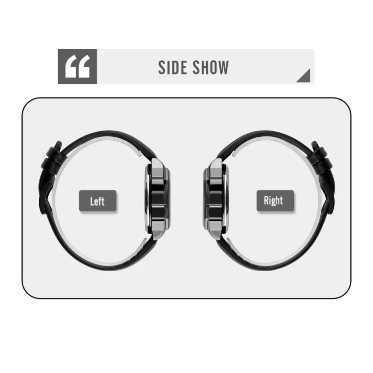 SKMEI 1650 Leather Strap Version LED Digital Display Electronic Watch with Touch Luminous Button, Leather Strap Version