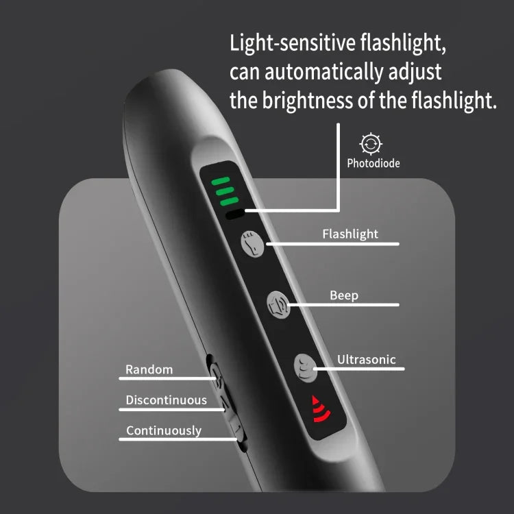 Tsattine N10 เครื่องไล่สุนัขอัลตราโซนิก พร้อมจอแสดงผลไฟฟ้า LED และไฟฉาย, N10