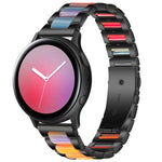 สายรัดข้อมือแบบสามเม็ดเหล็ก + เรซินสำหรับเปลี่ยน สำหรับนาฬิกา Samsung Smart Watch ขนาด 20 มม., สำหรับนาฬิกา Samsung Smart Watch ขนาด 22 มม.