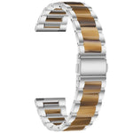 สายรัดข้อมือแบบสามเม็ดเหล็ก + เรซินสำหรับเปลี่ยน สำหรับนาฬิกา Samsung Smart Watch ขนาด 20 มม., สำหรับนาฬิกา Samsung Smart Watch ขนาด 22 มม.
