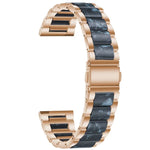 สายรัดข้อมือแบบสามเม็ดเหล็ก + เรซินสำหรับเปลี่ยน สำหรับนาฬิกา Samsung Smart Watch ขนาด 20 มม., สำหรับนาฬิกา Samsung Smart Watch ขนาด 22 มม.