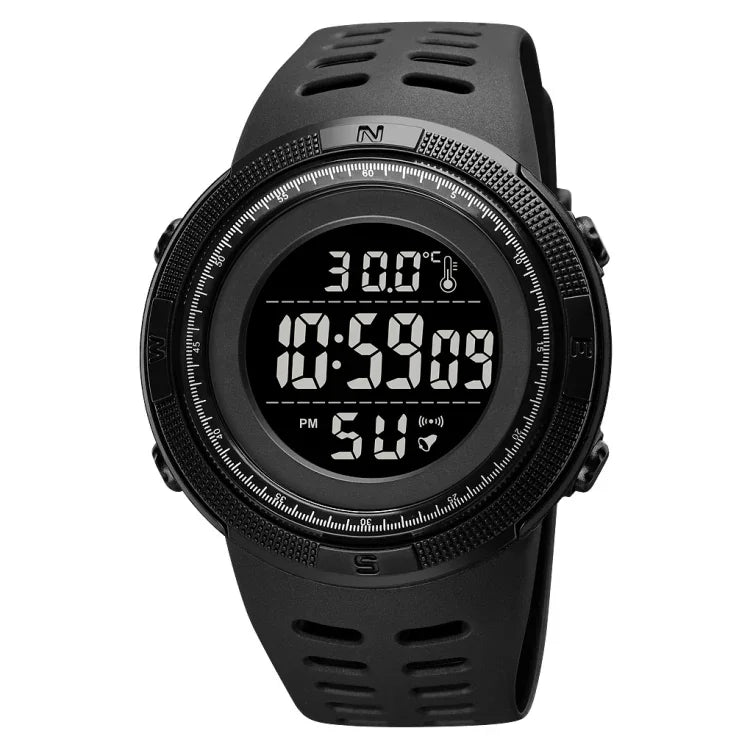 นาฬิกาอิเล็กทรอนิกส์ SKMEI รุ่น 1681 แสดงผลดิจิทัล LED หลายฟังก์ชัน เรืองแสง รองรับการวัดอุณหภูมิร่างกาย/สิ่งแวดล้อม