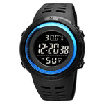 นาฬิกาอิเล็กทรอนิกส์ SKMEI รุ่น 1681 แสดงผลดิจิทัล LED หลายฟังก์ชัน เรืองแสง รองรับการวัดอุณหภูมิร่างกาย/สิ่งแวดล้อม