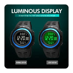 นาฬิกาอิเล็กทรอนิกส์ SKMEI รุ่น 1681 แสดงผลดิจิทัล LED หลายฟังก์ชัน เรืองแสง รองรับการวัดอุณหภูมิร่างกาย/สิ่งแวดล้อม