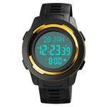 นาฬิกาอิเล็กทรอนิกส์ SKMEI รุ่น 1729 ปฏิทินกิบลา จับเวลา แสดงผลดิจิทัล LED หลายฟังก์ชัน เรืองแสง