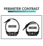 SKMEI 1742 นาฬิกาอิเล็กทรอนิกส์กีฬากันกระแทกสำหรับผู้ชาย หน้าจอดิจิทัล LED สี่หน้าจอเรืองแสง