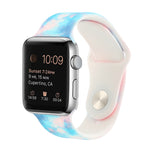สายรัดนาฬิกาแบบซิลิโคนลายพิมพ์สำหรับ Apple Watch Series, 7 41mm / 6 & SE & 5 & 4 40mm / 3 & 2 & 1 38mm, 7 45mm / 6 & SE & 5 & 4 44mm / 3 & 2 & 1 42mm