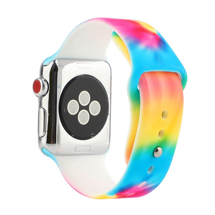 สายรัดนาฬิกาแบบซิลิโคนลายพิมพ์สำหรับ Apple Watch Series, 7 41mm / 6 & SE & 5 & 4 40mm / 3 & 2 & 1 38mm, 7 45mm / 6 & SE & 5 & 4 44mm / 3 & 2 & 1 42mm