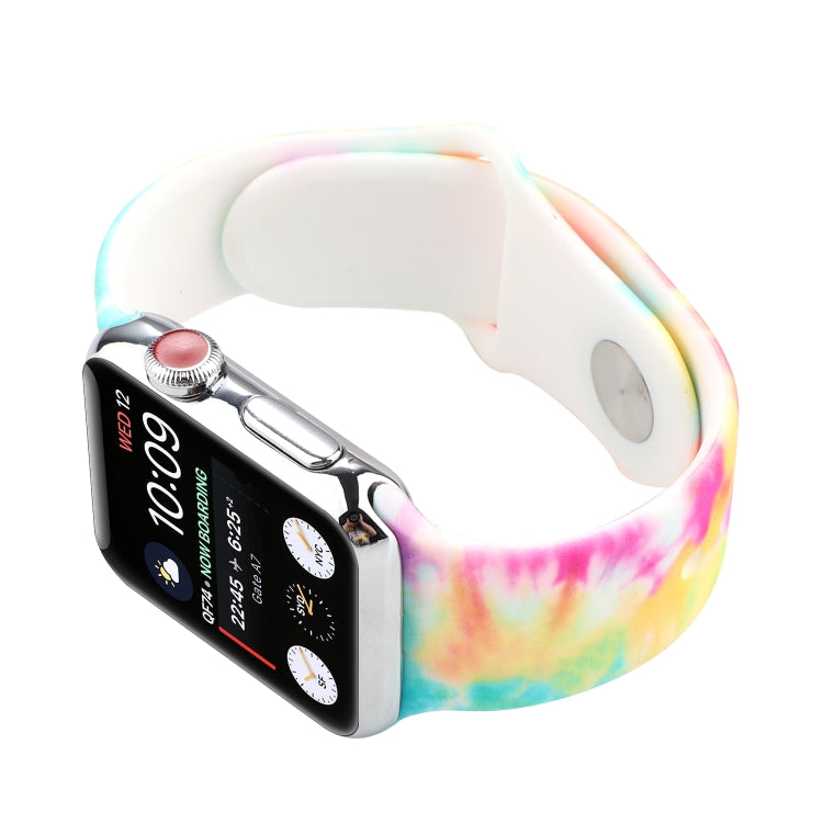 สายรัดนาฬิกาแบบซิลิโคนลายพิมพ์สำหรับ Apple Watch Series, 7 41mm / 6 & SE & 5 & 4 40mm / 3 & 2 & 1 38mm, 7 45mm / 6 & SE & 5 & 4 44mm / 3 & 2 & 1 42mm