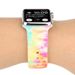 สายรัดนาฬิกาแบบซิลิโคนลายพิมพ์สำหรับ Apple Watch Series, 7 41mm / 6 & SE & 5 & 4 40mm / 3 & 2 & 1 38mm, 7 45mm / 6 & SE & 5 & 4 44mm / 3 & 2 & 1 42mm