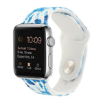 สายรัดนาฬิกาแบบซิลิโคนลายพิมพ์สำหรับ Apple Watch Series, 7 41mm / 6 & SE & 5 & 4 40mm / 3 & 2 & 1 38mm, 7 45mm / 6 & SE & 5 & 4 44mm / 3 & 2 & 1 42mm