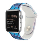 สายรัดนาฬิกาแบบซิลิโคนลายพิมพ์สำหรับ Apple Watch Series, 7 41mm / 6 & SE & 5 & 4 40mm / 3 & 2 & 1 38mm, 7 45mm / 6 & SE & 5 & 4 44mm / 3 & 2 & 1 42mm