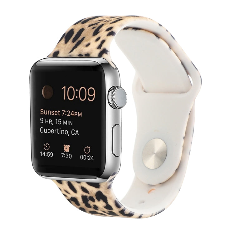 สายรัดนาฬิกาแบบซิลิโคนลายพิมพ์สำหรับ Apple Watch Series, 7 41mm / 6 & SE & 5 & 4 40mm / 3 & 2 & 1 38mm, 7 45mm / 6 & SE & 5 & 4 44mm / 3 & 2 & 1 42mm