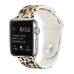 สายรัดนาฬิกาแบบซิลิโคนลายพิมพ์สำหรับ Apple Watch Series, 7 41mm / 6 & SE & 5 & 4 40mm / 3 & 2 & 1 38mm, 7 45mm / 6 & SE & 5 & 4 44mm / 3 & 2 & 1 42mm