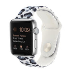 สายรัดนาฬิกาแบบซิลิโคนลายพิมพ์สำหรับ Apple Watch Series, 7 41mm / 6 & SE & 5 & 4 40mm / 3 & 2 & 1 38mm, 7 45mm / 6 & SE & 5 & 4 44mm / 3 & 2 & 1 42mm