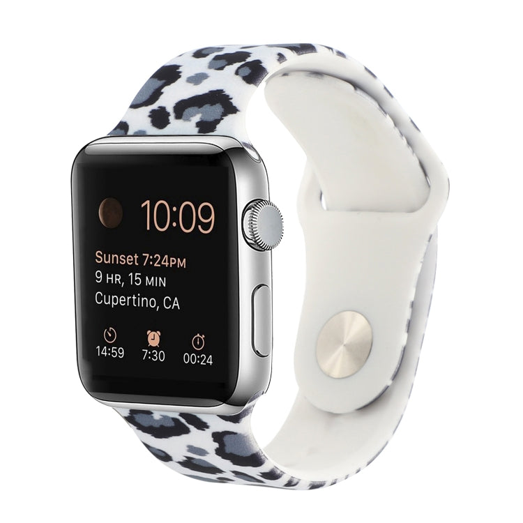 สายรัดนาฬิกาแบบซิลิโคนลายพิมพ์สำหรับ Apple Watch Series, 7 41mm / 6 & SE & 5 & 4 40mm / 3 & 2 & 1 38mm, 7 45mm / 6 & SE & 5 & 4 44mm / 3 & 2 & 1 42mm